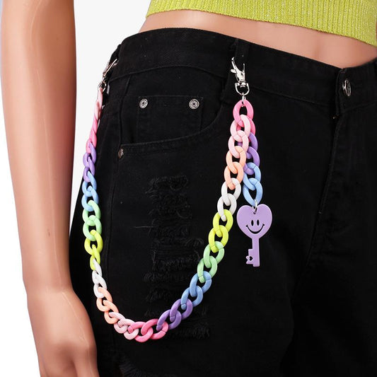 Waist Chain Color Resin Pants Chain Ornament Hipster Same Style Fashion Trend Pendant Accessories Pants Chain