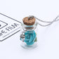 Fashion Beach Fresh Luminous Necklace Drifting Bottle Flower Luminous Jewelry Clavicle Chain