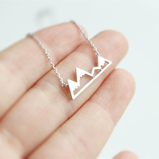 Explosive jewelry mountain outdoor mountaineering enthusiasts accessories snow mountain pendant necklace ladies jewelry