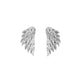 Retro Three-dimensional Angel Wings Stud Earrings Feather Diamond Alloy Piercing Stud Earrings