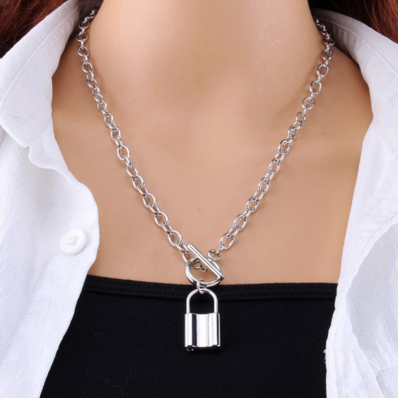 Jewelry Personality Versatile Natural Baroque Pearl Clavicle Chain Set Chain Multi-layer Lock Necklace Women