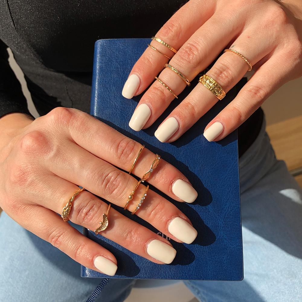 R322 simple ring set female niche indifferent fashion trendy joint ring ring