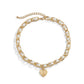 Jewelry retro inlaid pearl chain men's necklace hip-hop trendy cool metal peach heart-shaped necklace female