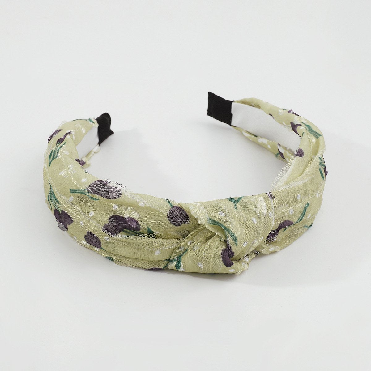 F445 chiffon yarn literary fan retro small fresh and sweet headband forest girl wide-brimmed sweet knotted headband