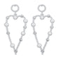E155 Jewelry Hollow Geometric Love Exaggerated Earrings Imitation Pearl Rhinestone Temperament Earrings Women