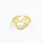 Fashion Jewelry Sweet Beauty Cute Cartoon Mickey Mickey Mouse Open Ring Electroplating Gold Silver