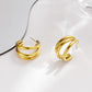 Earrings Exaggerated Multilayer Circle Stud Earrings Simple C Shape Titanium Steel Earrings Women