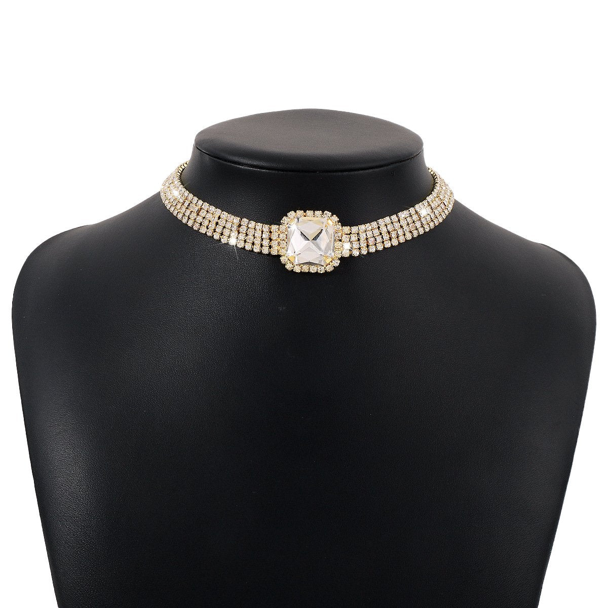 N1457 Light Luxury Claw Chain Necklace Personality Beam Neck Multilayer Diamond Necklace Dinner Party Party Necklace
