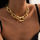 Jewelry Punk Hip Hop Thick Chain Clavicle Necklace Retro Simple Metal Buckle Single Layer Necklace Female