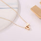 Fashion Love 26 English Letters Simple Necklace Creative Versatile Peach Heart Heart-shaped Short Clavicle Chain