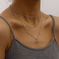 Jewelry fashion multi-layer fine chain diamond blue devil's eye pendant necklace female ins necklace