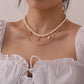 Jewelry Fashion Pearl Geometric Double Chain Necklace Female Popular English LOVE Letter Necklace