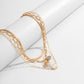 Jewelry Stacked Cross Metal Chain Necklace Temperament Imitation Pearl Pendant Snake Bone Chain Necklace Female