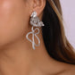 E1395 Niche Design Sense Fashion Earrings Female Rose Snake Exaggerated Baroque Creative Earrings