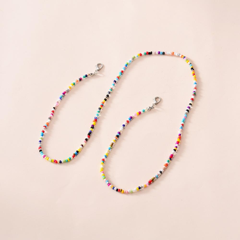 Mask Anti-lost Lanyard Creative Ethnic Color Beads Hanging Chain Glasses Chain Fashion Necklace