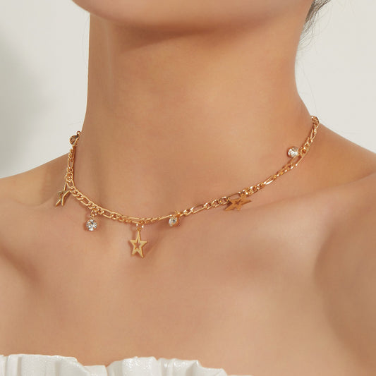 Jewelry Fashion Five-pointed Star Trend Female Necklace Personality Temperament Necklace