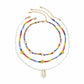 Vacation Shell Smiley Rice Bead Woven Necklace Female Simple Daisy Color Stacked Necklace