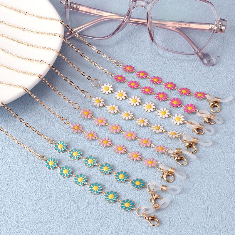 Jewelry chrysanthemum glasses chain dripping oil fashion mask hanging chain anti-slip anti-lost mask chain