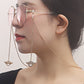 Mask hanging chain glasses hanging chain glasses chain mask chain glasses metal plating heart-shaped hanging chain