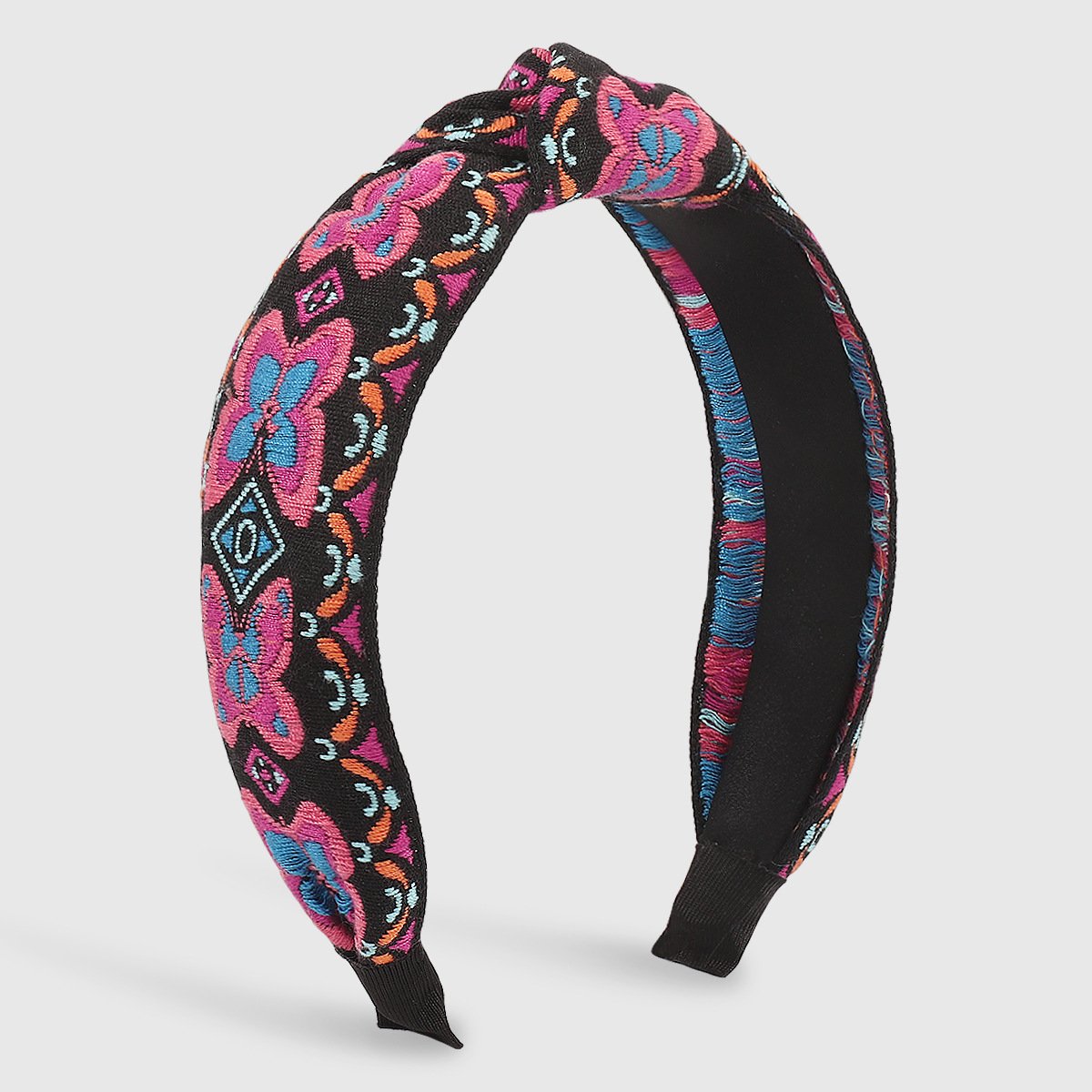 F493 Ethnic niche hit color geometric headband knotted sweet butterfly embroidery fashion creative headband