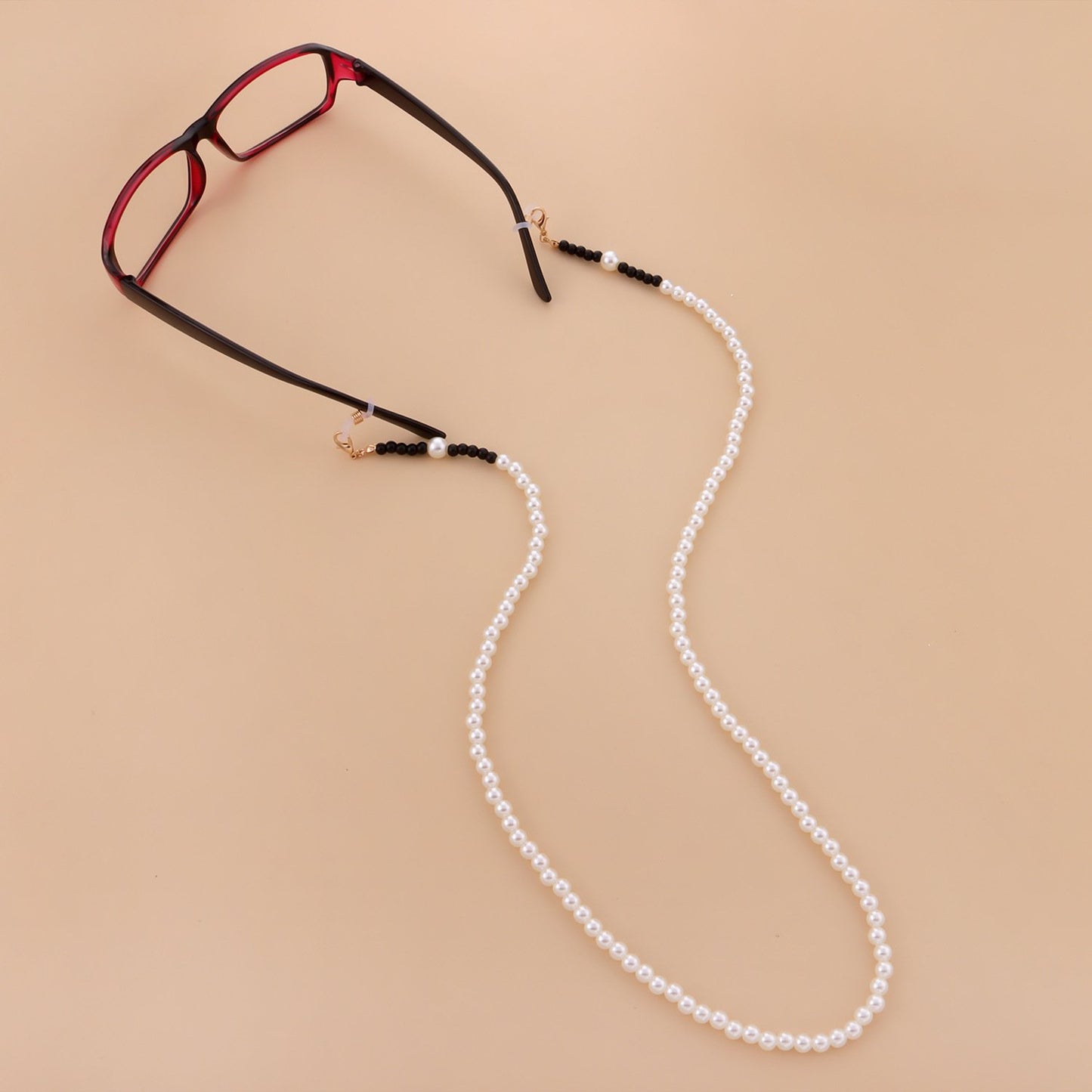 Jewelry Ladies White Pearl Trend Glasses Chain Personality Temperament Simple Mask Accessories