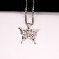 Stainless Steel Jewelry Creative Men and Women Hollow Butterfly Pendant Necklace Popular Jewelry