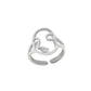 Abstract face outline ring fashion personality open ring ring