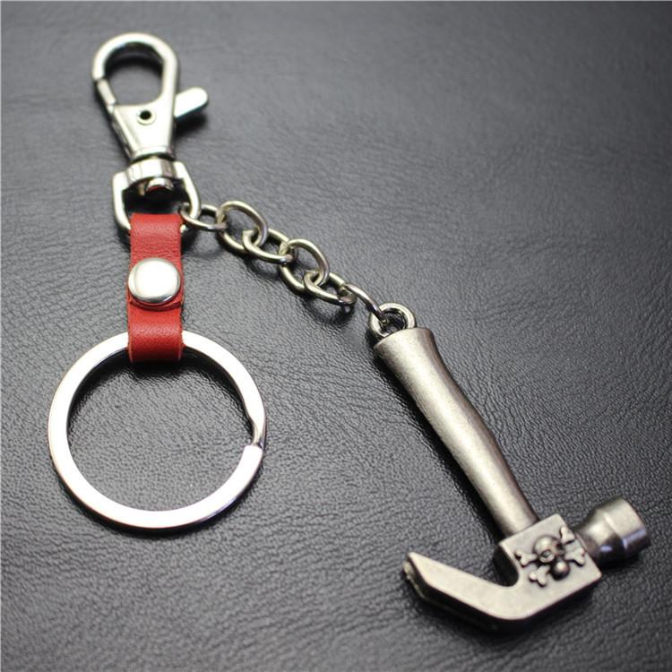 Pirate Hammer Alloy Pendant Keychain Bronze Antique Silver Quality Accessories Car Key Ring Bag Pendant