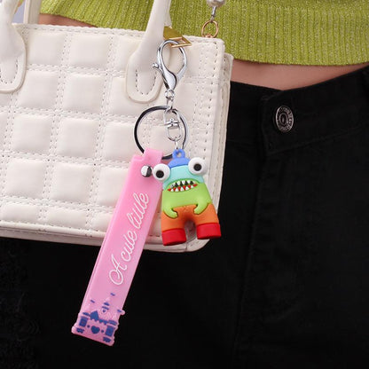 Toy Story cartoon key chain monster pendant car key pendant rainbow sun polymer clay bag chain