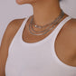 N1292 jewelry stacked multi-layer micro-inlaid pin fashion necklace personalized retro exaggerated necklace