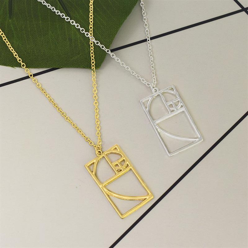 Fashion Jewelry High-quality Physiology Students Geometric Pythagorean Theorem Necklace Female