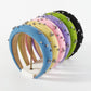 F5198 jewelry personalized creative woolen temperament high skull headband solid color rhinestone elegant headband