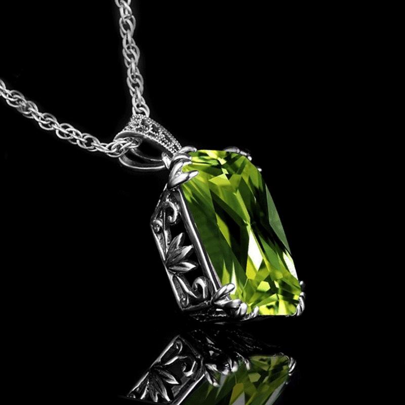 Fashion Earrings Necklace Set Female Retro Clavicle Chain Crystal Pendant Accessories jewelryset Jewelry