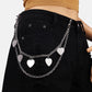 Metal pendant fashion heart-shaped waist chain pants chain ins hip-hop double-layer trend peach heart body chain