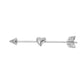 Stainless steel puncture jewelry African cold love ear plug puncture slash ear needle earrings