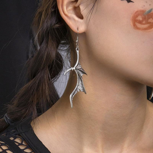 Jewelry Dark Sweet Cool Bat Wing Earring Female Creative Old Halloween Personality Earrings