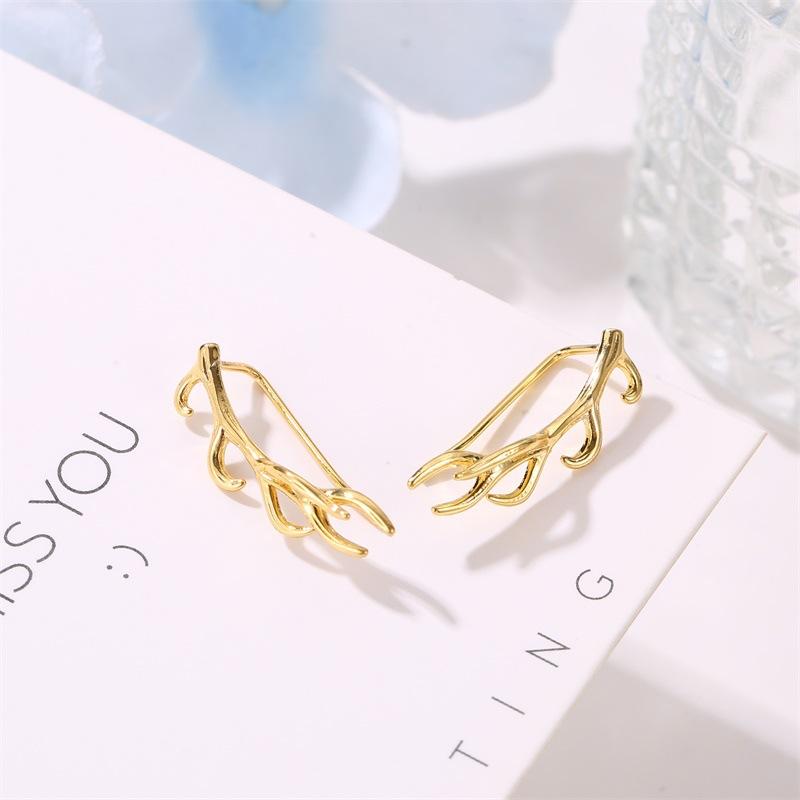 Earrings Creative Fashion Branch Earrings Creative Irregular Ear Studs Men and Women Ear Hanging Ear Hooks