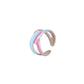 Creative stainless steel ring personality color graffiti open ring cute retro versatile fashion women
