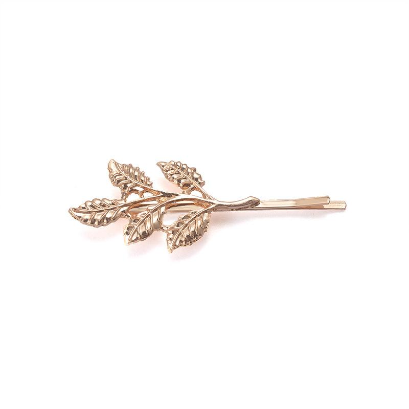 Retro Mori hair accessories olive branch hairpin beautiful bride metal headdress tree leaf edge clip