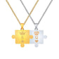 Jewelry KingQueen couple puzzle pendant crown necklace