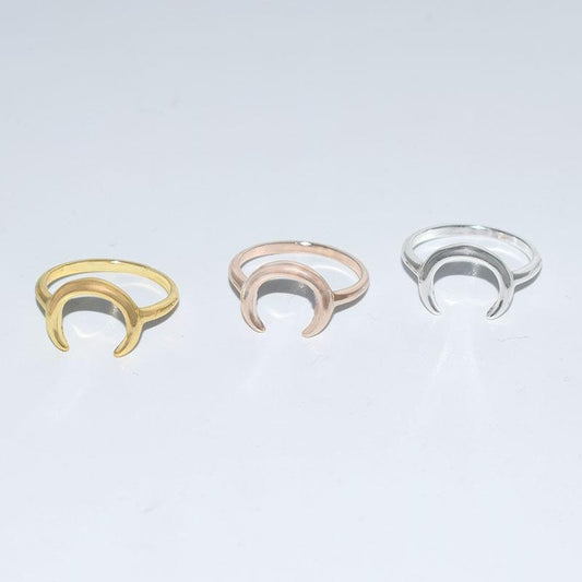 Year fashion simple open ring ring ring moon ring