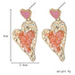 Ins Pink Girl Broken Diamond Peach Heart Earrings Cute Personality Heart Stud Earrings Versatile Fashion Earrings
