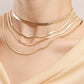 Jewelry Trend Multilayer Flat Snake Chain Necklace Women's Suits Niche Design Explosive Items
