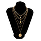 Jewelry Retro Portrait Tag Butterfly Necklace Women's French Style Stacked Cross Suit Necklace