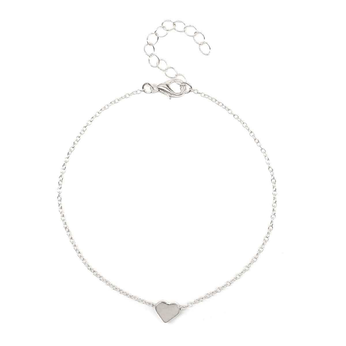 Summer all-match simple sexy heart-shaped love peach heart anklet