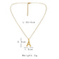 Popular stainless steel gold-plated letter pendant personalized bamboo 26 English letters all-match necklace decoration