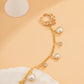 Jewelry creative metal star-shaped earrings national imitation pearl sequins tassel earrings nose clip