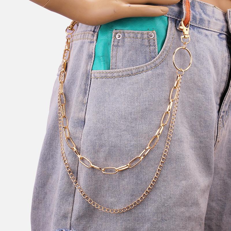 Metal pants chain personality ring double waist chain punk men and women hip-hop rock night match