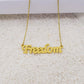 Freedom Necklace Simple Creative Alphabet Pendant Lucky Couple Gift