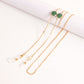 Mask hanging chain glasses chain imitation pearl mask chain color zircon metal glasses chain